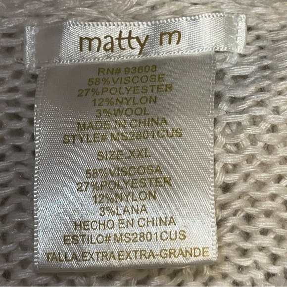 Matty M Women  Cardigan Size XXL - Picture 5 of 10